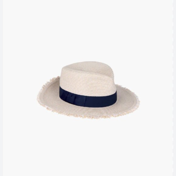 Eric Javits Accessories - NWT Eric Javits Fringe Pinch Straw Fedora Hat Packable Women’s